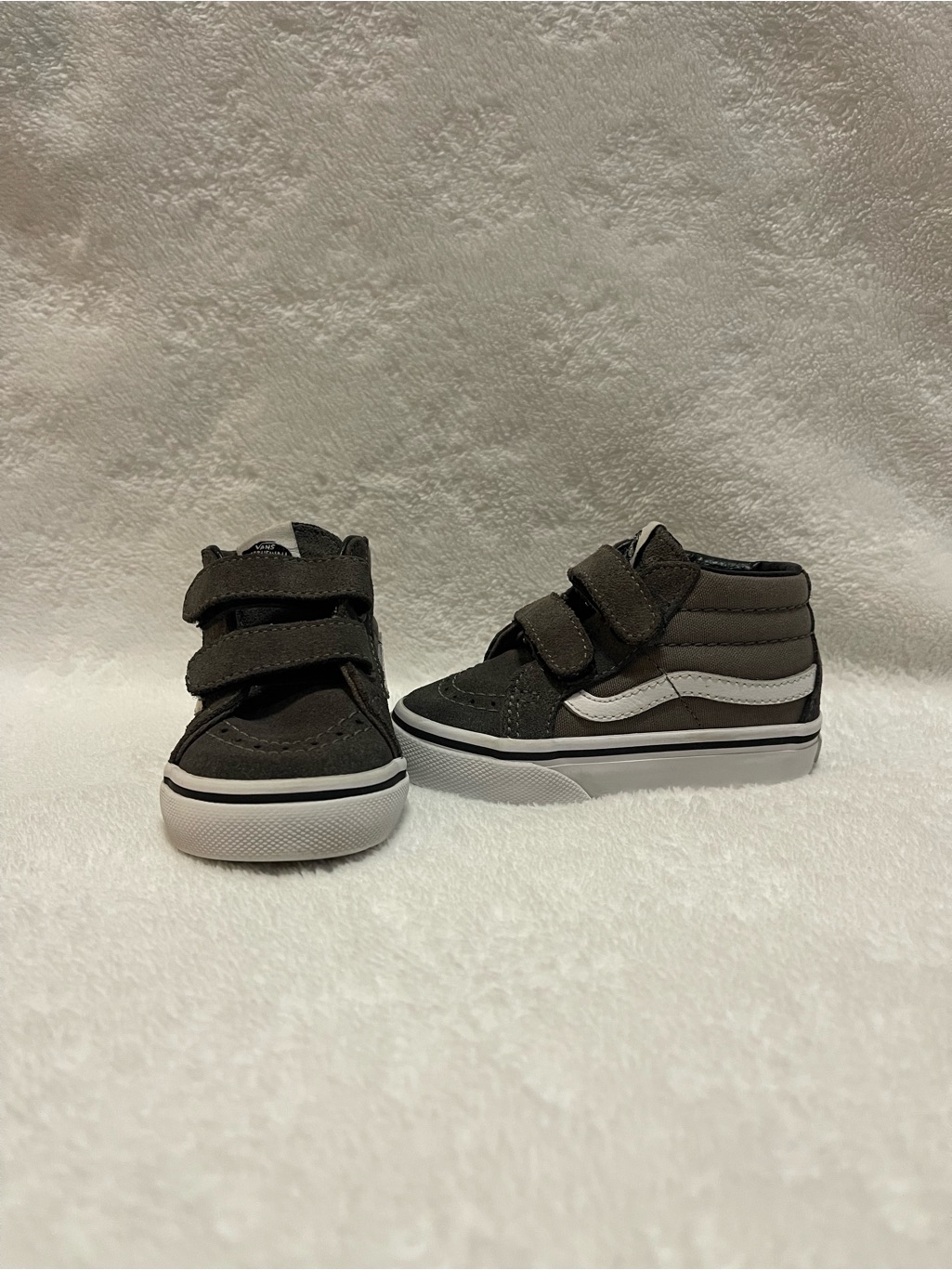 Vans Off The Wall Toddler Boys Grey/White Shoes